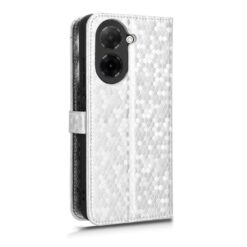 Peňaženkové puzdro Honeycomb Dot Texture Case strieborné – Xiaomi Redmi A5 | Lacné Kryty Lacné Kryty | Peňaženkové puzdro Honeycomb Dot Texture Case strieborné – Xiaomi Redmi A5 | Lacné Kryty