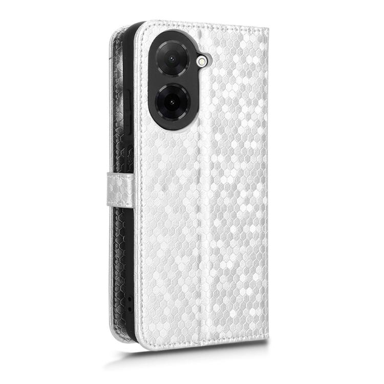 Peňaženkové puzdro Honeycomb Dot Texture Case strieborné – Xiaomi Redmi A5 | Lacné Kryty Lacné Kryty | Peňaženkové puzdro Honeycomb Dot Texture Case strieborné – Xiaomi Redmi A5 | Lacné Kryty