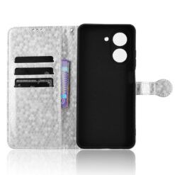 Peňaženkové puzdro Honeycomb Dot Texture Case strieborné – Xiaomi Redmi A5 | Lacné Kryty Lacné Kryty | Peňaženkové puzdro Honeycomb Dot Texture Case strieborné – Xiaomi Redmi A5 | Lacné Kryty