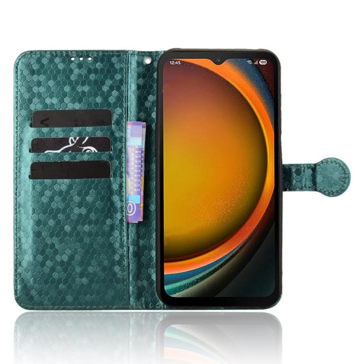 Peňaženkové puzdro Honeycomb Dot Texture Case zelené – Samsung Galaxy Xcover 7 Pro | Lacné Kryty Lacné Kryty | Peňaženkové puzdro Honeycomb Dot Texture Case zelené – Samsung Galaxy Xcover 7 Pro | Lacné Kryty