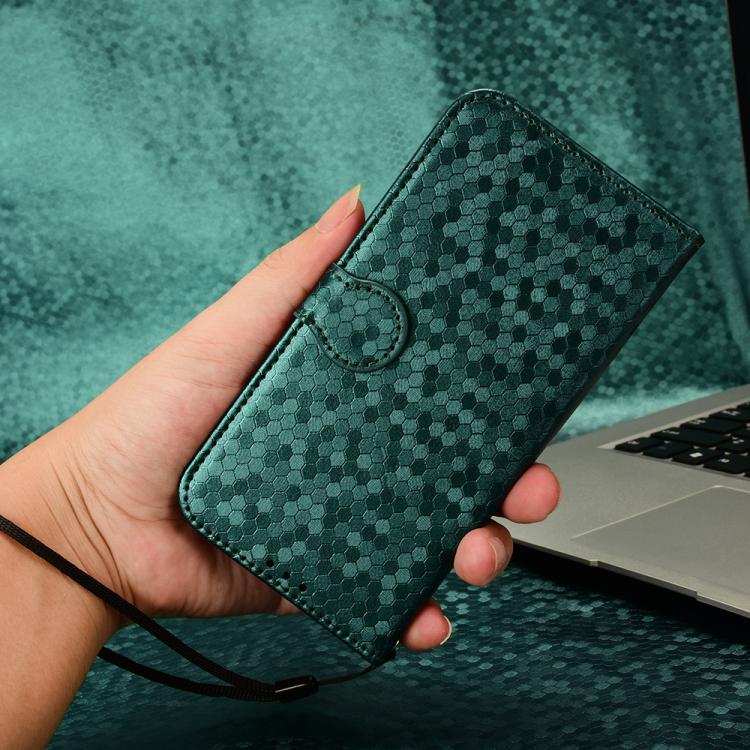 Peňaženkové puzdro Honeycomb Dot Texture Case zelené – Samsung Galaxy Xcover 7 Pro | Lacné Kryty Lacné Kryty | Peňaženkové puzdro Honeycomb Dot Texture Case zelené – Samsung Galaxy Xcover 7 Pro | Lacné Kryty