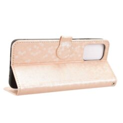 Lacné Kryty | Peňaženkové puzdro Honeycomb Dot Texture Case zlaté – Motorola Moto G05 / E15 | Lacné Kryty