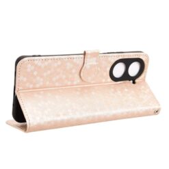 Lacné Kryty | Peňaženkové puzdro Honeycomb Dot Texture Case zlaté – Xiaomi Redmi A5 | Lacné Kryty