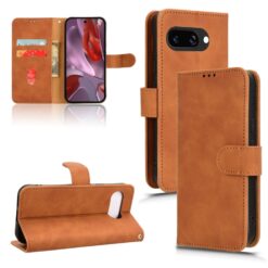 Lacné Kryty | Peňaženkové puzdro Solid hnedé – Google Pixel 9a | Lacné Kryty