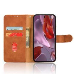 Lacné Kryty | Peňaženkové puzdro Solid hnedé – Google Pixel 9a | Lacné Kryty