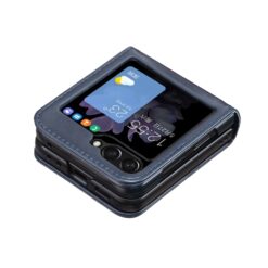 Lacné Kryty | Puzdro Embossing Pattern Motýľ modré – Samsung Galaxy Z Flip 5 | Lacné Kryty