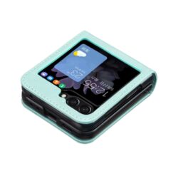 Lacné Kryty | Puzdro Embossing Pattern Motýľ zelené – Samsung Galaxy Z Flip 5 | Lacné Kryty