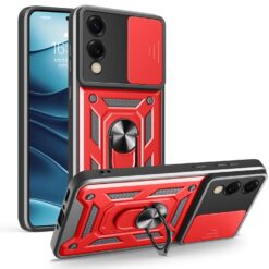 Odolný kryt CamCover Armor červený – Samsung Galaxy S25 Edge