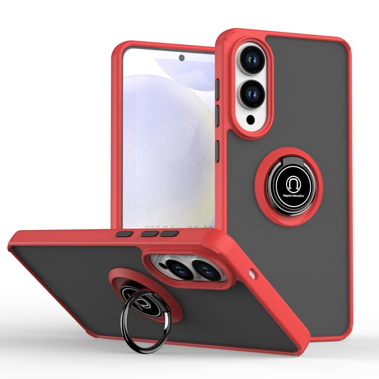 E-shop Odolný kryt Shadow Ring case červený – Samsung Galaxy S25 Edge