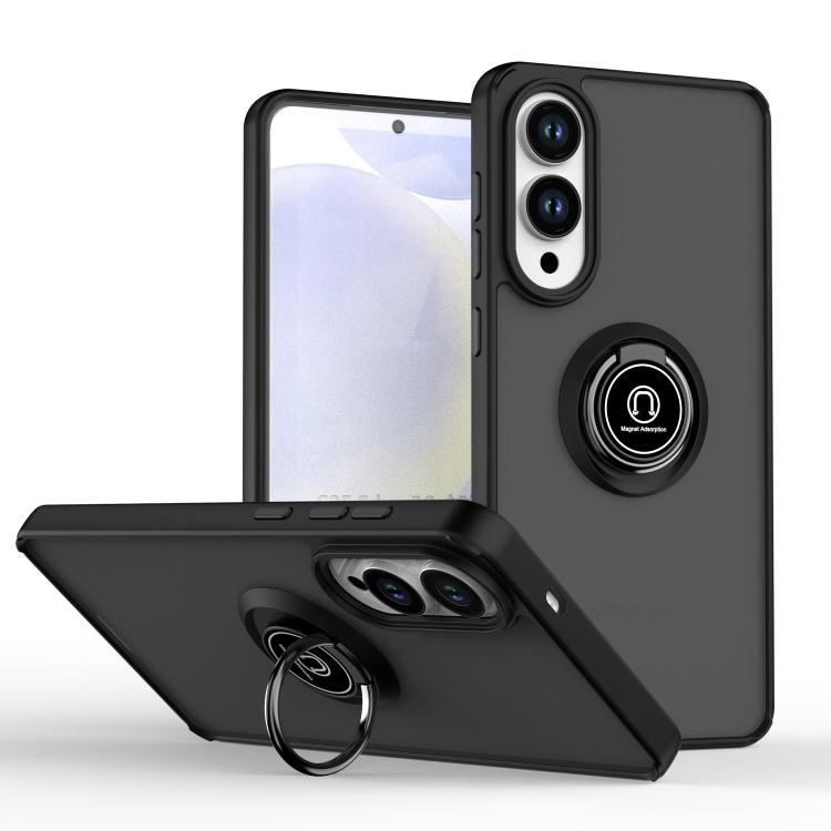 E-shop Odolný kryt Shadow Ring case čierny – Samsung Galaxy S25 Edge