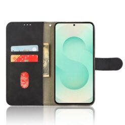 Lacné Kryty | Peňaženkové puzdro Solid čierne – Samsung Galaxy S25 Edge | Lacné Kryty