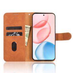Lacné Kryty | Peňaženkové puzdro Solid hnedé – Honor 400 | Lacné Kryty