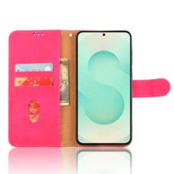 Lacné Kryty | Peňaženkové puzdro Solid ružové – Samsung Galaxy S25 Edge | Lacné Kryty