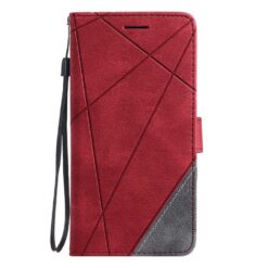 Knižkové puzdro Rhombus červené – Samsung Galaxy S25 Edge