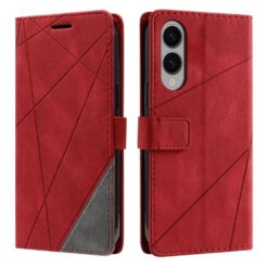 Knižkové puzdro Rhombus červené – Samsung Galaxy S25 Edge | Lacné Kryty Lacné Kryty | Knižkové puzdro Rhombus červené – Samsung Galaxy S25 Edge | Lacné Kryty