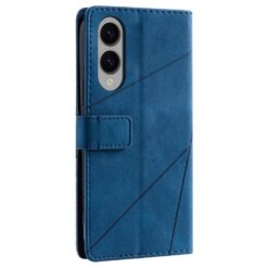 Lacné Kryty | Knižkové puzdro Rhombus modré – Samsung Galaxy S25 Edge | Lacné Kryty