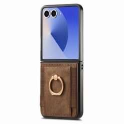 Lacné Kryty | Kryt Pouch Case hnedý – Samsung Galaxy Z Flip 7 | Lacné Kryty