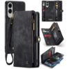 Lacné Kryty | Multifunkčné peňaženkové puzdro CaseMe Detachable hnedé – Samsung Galaxy S25 Edge | Lacné Kryty