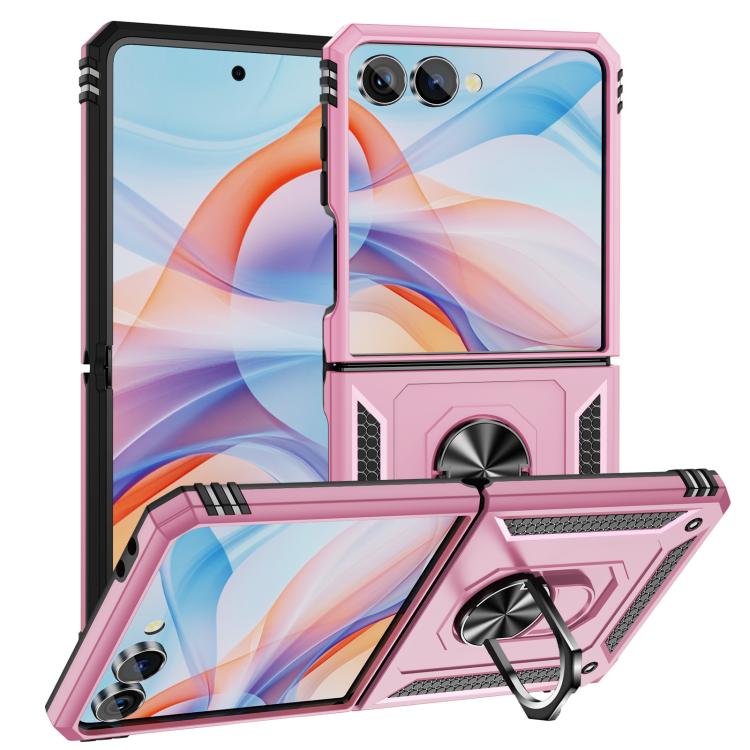 E-shop Odolný Kryt Ring Armor case ružový – Samsung Galaxy Z Flip 7