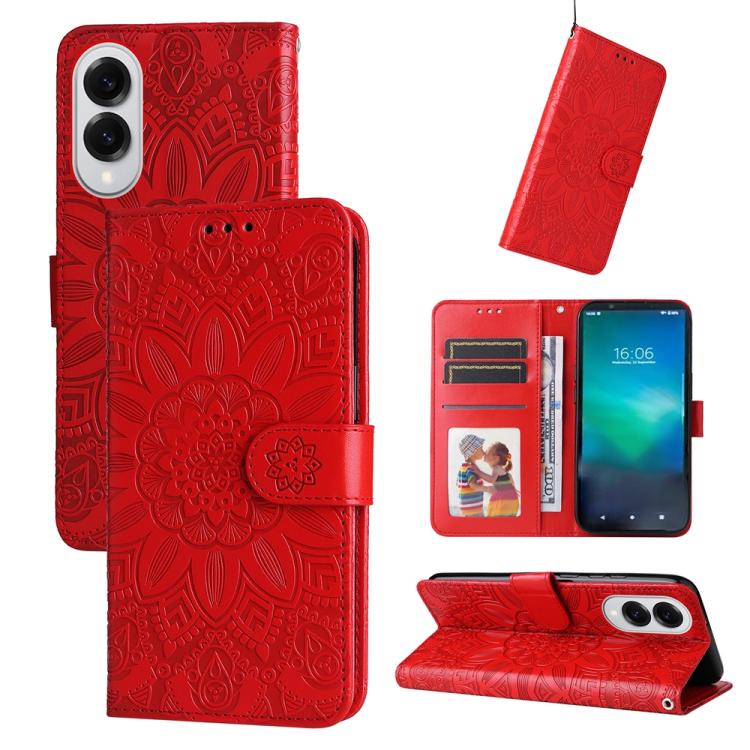 Peňaženkové puzdro Embossing Pattern Slnečnica červené – Samsung Galaxy S25 Edge | Lacné Kryty Lacné Kryty | Peňaženkové puzdro Embossing Pattern Slnečnica červené – Samsung Galaxy S25 Edge | Lacné Kryty