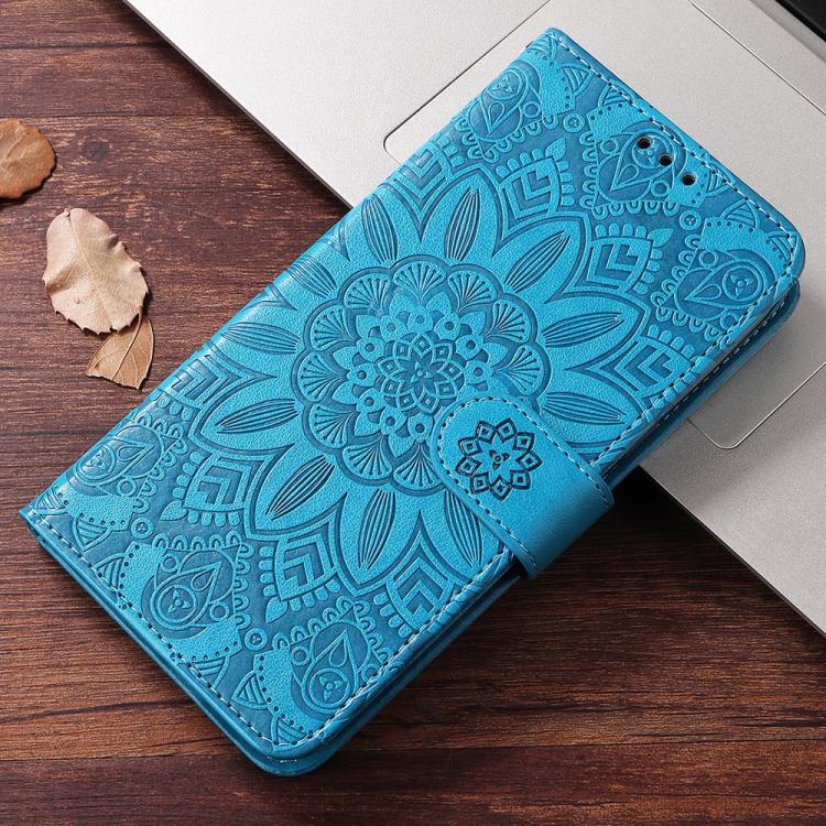 Peňaženkové puzdro Embossing Pattern Slnečnica modré – Samsung Galaxy S25 Edge | Lacné Kryty Lacné Kryty | Peňaženkové puzdro Embossing Pattern Slnečnica modré – Samsung Galaxy S25 Edge | Lacné Kryty