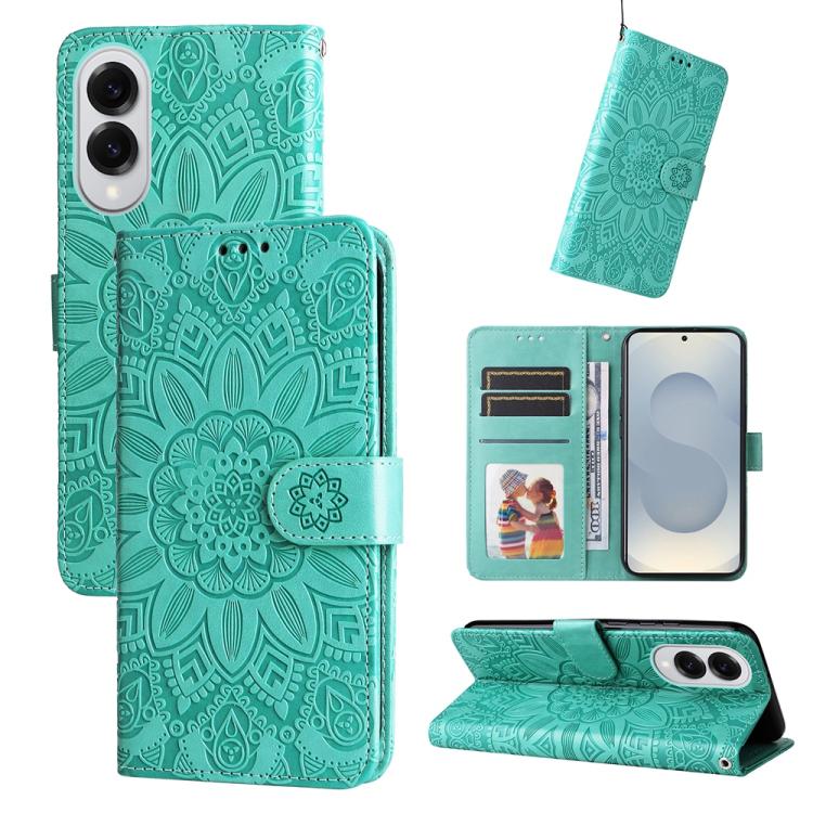 Peňaženkové puzdro Embossing Pattern Slnečnica zelené – Samsung Galaxy S25 Edge | Lacné Kryty Lacné Kryty | Peňaženkové puzdro Embossing Pattern Slnečnica zelené – Samsung Galaxy S25 Edge | Lacné Kryty