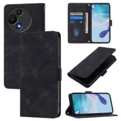 Lacné Kryty | Peňaženkové puzdro Embossing Pattern Square čierne – TCL 60 SE Nxtpaper | Lacné Kryty
