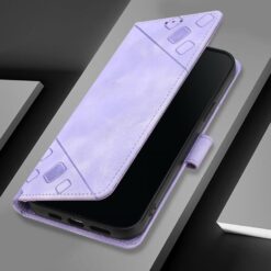 Lacné Kryty | Peňaženkové puzdro Embossing Pattern Square fialové – TCL 60 SE Nxtpaper | Lacné Kryty