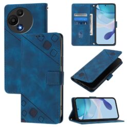 Lacné Kryty | Peňaženkové puzdro Embossing Pattern Square modré – TCL 60 SE Nxtpaper | Lacné Kryty