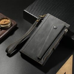 Lacné Kryty | Peňaženkové puzdro Eseble Zip Wallet case čierne – Motorola Moto G56 5G | Lacné Kryty