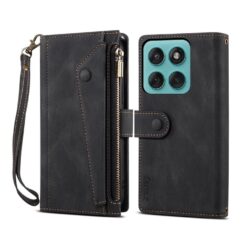 Lacné Kryty | Peňaženkové puzdro Eseble Zip Wallet case čierne – Motorola Moto G56 5G | Lacné Kryty