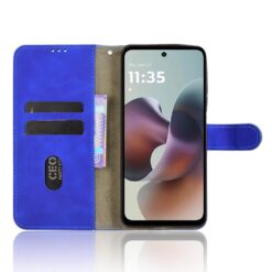 Lacné Kryty | Peňaženkové puzdro Solid modré – Motorola Moto G56 5G | Lacné Kryty