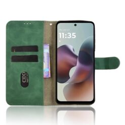 Lacné Kryty | Peňaženkové puzdro Solid zelené – Motorola Moto G56 5G | Lacné Kryty