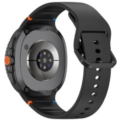 Lacné Kryty | Remienok Smooth Wristband čierny pre Samsung Galaxy Watch 8 Classic 46mm / Watch 8 44mm / Watch 8 40mm / Watch 9 40mm / Watch 9 44mm | Lacné Kryty