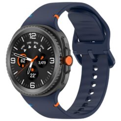 Lacné Kryty | Remienok Smooth Wristband tmavomodrý pre Samsung Galaxy Watch 8 Classic 46mm / Watch 8 44mm / Watch 8 40mm / Watch 9 40mm / Watch 9 44mm | Lacné Kryty