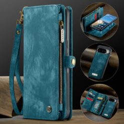 Lacné Kryty | Multifunkčné peňaženkové puzdro CaseMe Detachable modré – Google Pixel 10 / 10 Pro | Lacné Kryty