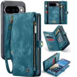 Lacné Kryty | Multifunkčné peňaženkové puzdro CaseMe Detachable modré – Google Pixel 10 / 10 Pro | Lacné Kryty