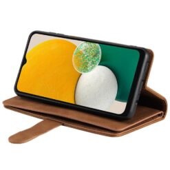 Lacné Kryty | Multifunkčné peňaženkové puzdro Nine-Card Case hnedé – Samsung Galaxy A17 5G | Lacné Kryty