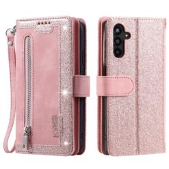 Multifunkčné peňaženkové puzdro Nine-Card Case ružové – Samsung Galaxy A17 5G | Lacné Kryty Lacné Kryty | Multifunkčné peňaženkové puzdro Nine-Card Case ružové – Samsung Galaxy A17 5G | Lacné Kryty