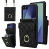 Lacné Kryty | Peňaženkové puzdro Diamond Card case biele – Samsung Galaxy Z Flip 7 | Lacné Kryty
