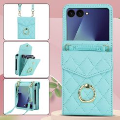 Lacné Kryty | Peňaženkové puzdro Diamond Card case zelené – Samsung Galaxy Z Flip 7 | Lacné Kryty