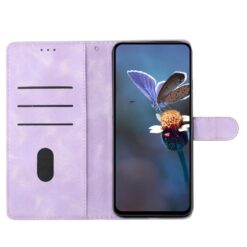 Lacné Kryty | Peňaženkové puzdro Embossing Pattern Motýľ fialové – Samsung Galaxy A17 5G | Lacné Kryty