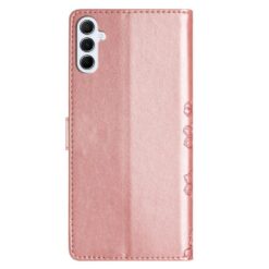 Lacné Kryty | Peňaženkové puzdro Embossing Pattern Motýľ ružové – Samsung Galaxy A17 5G | Lacné Kryty