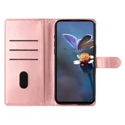 Lacné Kryty | Peňaženkové puzdro Embossing Pattern Motýľ ružové – Samsung Galaxy A17 5G | Lacné Kryty