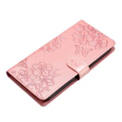 Lacné Kryty | Peňaženkové puzdro Embossing Pattern Motýľ ružové – Samsung Galaxy A17 5G | Lacné Kryty