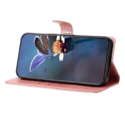 Lacné Kryty | Peňaženkové puzdro Embossing Pattern Motýľ ružové – Samsung Galaxy A17 5G | Lacné Kryty
