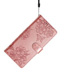 Lacné Kryty | Peňaženkové puzdro Embossing Pattern Motýľ ružové – Samsung Galaxy A17 5G | Lacné Kryty
