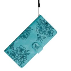 Peňaženkové puzdro Embossing Pattern Motýľ zelené – Samsung Galaxy A17 5G | Lacné Kryty Lacné Kryty | Peňaženkové puzdro Embossing Pattern Motýľ zelené – Samsung Galaxy A17 5G | Lacné Kryty