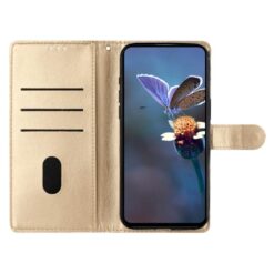 Peňaženkové puzdro Embossing Pattern Motýľ zlaté – Samsung Galaxy A17 5G | Lacné Kryty Lacné Kryty | Peňaženkové puzdro Embossing Pattern Motýľ zlaté – Samsung Galaxy A17 5G | Lacné Kryty