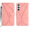 Lacné Kryty | Peňaženkové puzdro Embossing Pattern Stitchy case červené – Samsung Galaxy A17 5G | Lacné Kryty